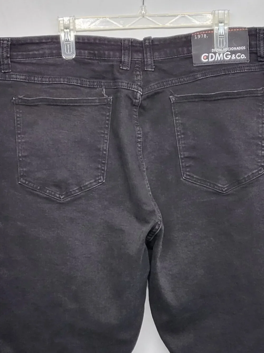 CDMG Moto Jeans Mens 44 X 34 (Tag 42X34) Stretch Slim Biker Streetwear Black